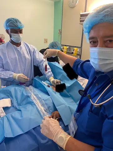 bedside paracentesis with Dr Kenneth Ong