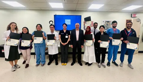 3rd ANNUAL Jeopardy Champions (Dr. Sherida Edding, Dr. Verne De Guzman, Dr. Mahmoud Khalil, Dr. Vince Martinez, Dr. Fazeel Javaid, Dr. Adnan Aljafari, Dr. Eunhee Choi, Dr. Anush Vahanyan, Dr. Saher Shiza, Dr Xianghui Han)